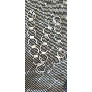 Steve Madden Circle-Link Chain Belt- size M/L 32" long